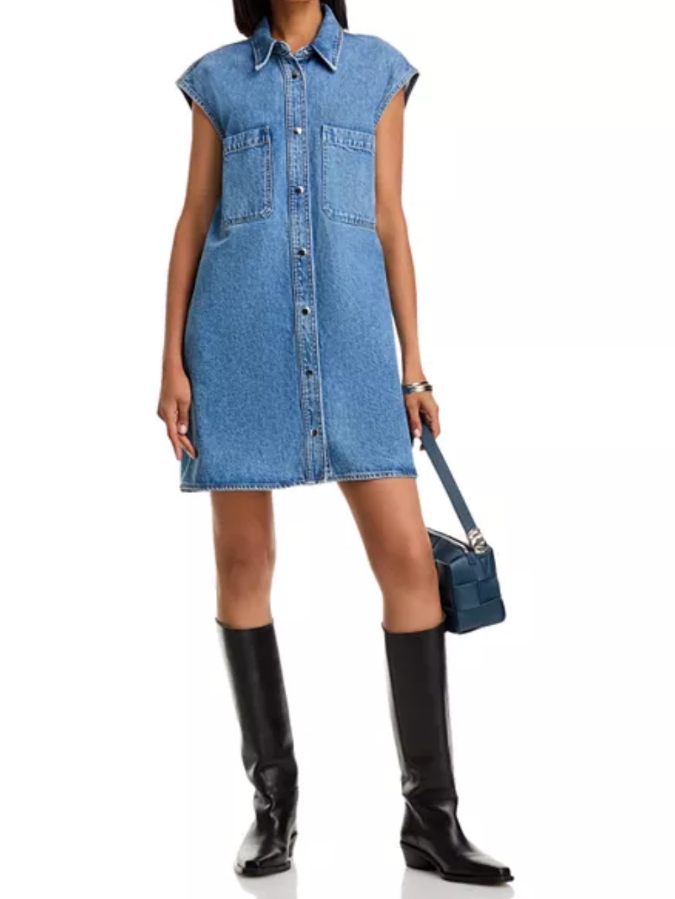 Frame The Sleeveless Denim Shirt Dress Nwt Size Xs